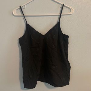 Black floral tank